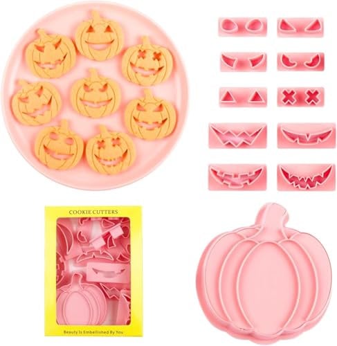 Set di formine per biscotti per Halloween, in plastica 3D, per Halloween, per feste di Halloween