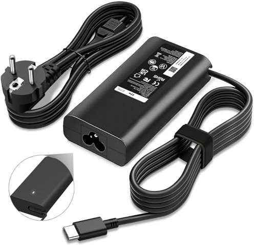 Chargeur USB-C 65W pour Ordinateurs Portables Dell Latitude 5420, 5520, 5320, 5430, 5290, 7410, 7420, Chromebook 3100, 5400 XPS, All USB-C Rapide Chargeur, Chargeur de Remplacement d'alimentation,AC