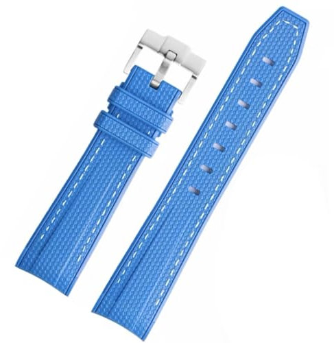 HEYOZURY Uhrenarmbänder für Omega X Swatch Moonswatch Watch, 20 mm, gebogenes Gummiarmband, Silikon-Uhrenarmband, für Herren und Damen, Ersatzarmband, Omega MoonSwatch Speedmaster, keine Lücke