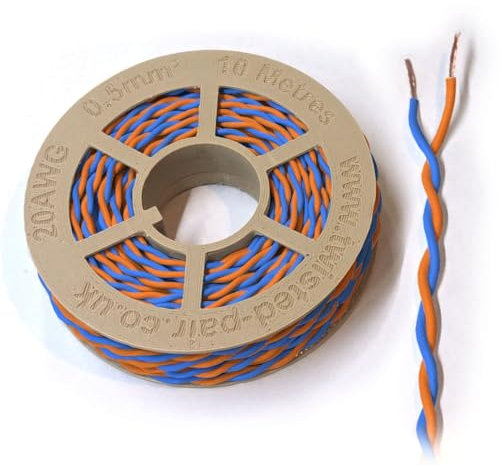Cavi gemellari blu e arancione 22 AWG / 0,35 mm² 100 metri CAN-Bus cavo