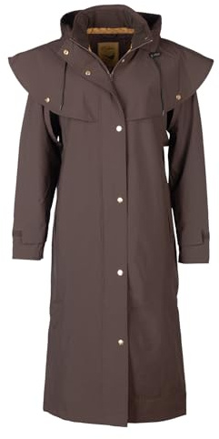 Rydale Ladies Full Length Riding Coat Winter Equestrian Jacket Womens Coats (UK, Numeric, 8, Regular, Regular, Dark Brown)