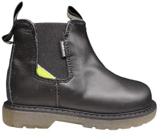 Balducci MATR2662 stivaletto Scarpa Primopasso,in vitello cerato,fondo antiscivolo.plantare Pediatrico.numeri dal19 al 26 (NERO, Sistema Taglie Calzature EU, Bimbo (0-5 anni), Numero, Media, 20)