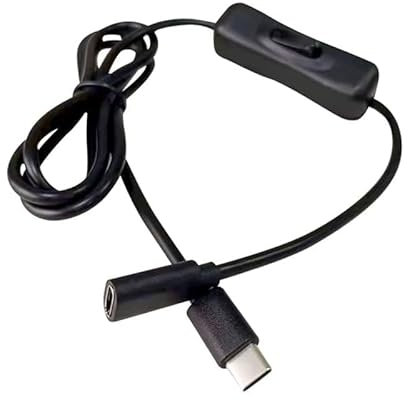 Wyjuan Black USB C Extension Cable with On/Off Switch for Charging and Data Transfer On Any Type C Device Type C Male to Female Cable Audio Accessories USB Cables