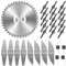 Cordless Strimmer Blades Lawn Mower, 28 PCS Lawn Mower Blades Metal, Weed Wacker Replacement Blade, Garden Grass Spare Blade, Garden Strimmers Accessories for Outdoor Weeds Undergrowth Grass Cuttin