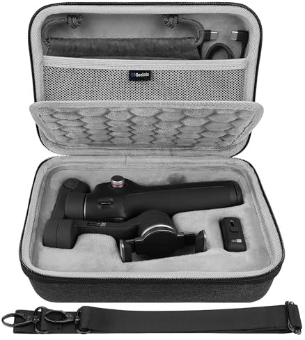 GEEKRIA Hard Shell Travel Carrying Case, Compatible with DJI Osmo Mobile 7P / 7 Gimbal Stabilizer (Dark Gray)