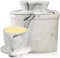 Lighterday Butter Dish with Lid,French Butter Dish with Lid Ceramic,Butter Crock for Spreadable Butter (Black Veins, s)