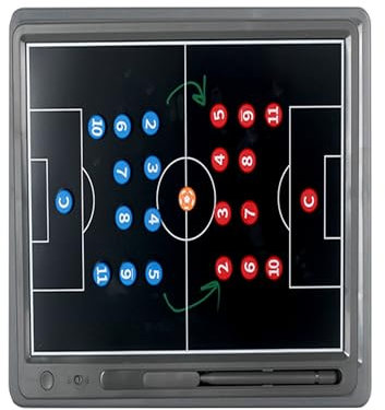 Fußball-Taktiktafel 15 Zoll, elektronisches Übungsbrett for Fußball-Coaching, tragbares, löschbares Profi-Strategiebrett for Training, Unterricht, Wettkampfkommando, taktisches Zeichentablett, Trainer