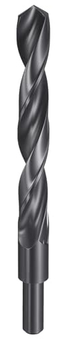 sourcing map Foret rond de 18,5 mm à tige réduite de 13 mm en acier rapide 4241 - Pointe standard 118° pour plastique, bois, cuivre, aluminium, fer, métal souple moyen