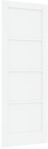 vidaXL Puerta Interior 'ORKDAL'Blanca 73.5x198.5x4 cm de Madera Sólida de Pino