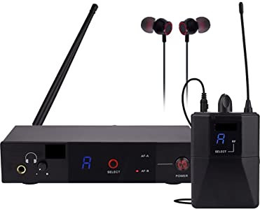 DCDCD Wireless in Ear Monitor System Single Channel 16 Frequencies Selecable Singer Stage Performance DJ