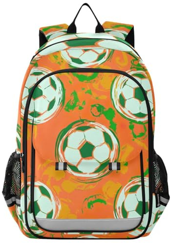 RPLIFE Sport-Fußball-Schulrucksäcke, Brustgurt für Kinder, niedliche Büchertaschen für Mädchen