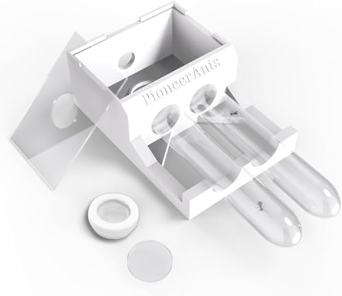 PioneerAnts Ant Nest with 2 Test Tubes - Transparent Ant Farm for Adults 3D Printed Test Tube Nest Ant Garden for Live Ants and Queen (tube B)