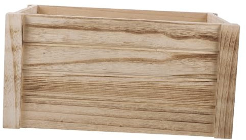 ibasenice Caja De Macetero Rectangular Madera Sólida Diseño Vintage para Plantas Suculentas Jardinera Mediana Resistente y Decorativa para Cultivo Interior y Exterior