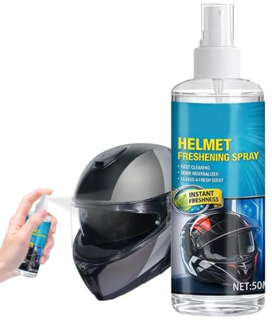 Helmet Cleaner 50ml Portable Cleaning Washer Cleaner | - Cleanliness | 50ml Travel Size for Visor & Helmet Shell - Removes Insects & Dirt Efficiently Streak Free Finish