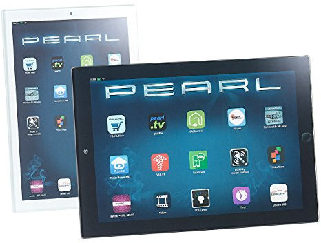 PEARL Frühstücksbrettchen Glas: 2er-Set Glas-Schneidebretter im Tablet-Design, 23 x 16 cm & 19 x 13 cm (Frühstücksbrett, Vesperbrett mit Motiv, als Schneidebrett)