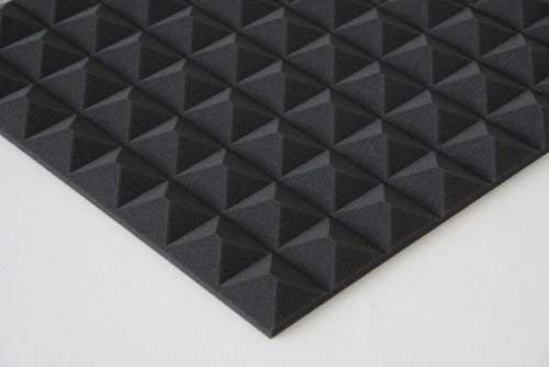 62 Platten Akustische Schallisolierung Salz Registrierung audio 49 x 49 x 4 cm, Dichte 30 Ecken schwarz/anthrazit