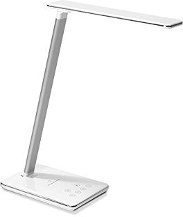 TecLines DL001W, Tischlampe, Aluminium, 5 watts, weiß/silber, 12 x 25.2 x 40 cm