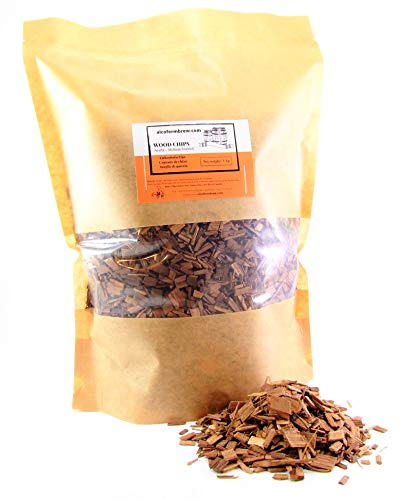 AlcoFermBrew Akazie holzchips (Getoastet Medium) 1000g - Eichenholzspäne | Räucherholz | Eichenholz Chips | Holzspäne | Holzfässer