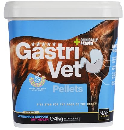 NAF Five Star GastriVet 4 kg – Fortschrittliche Magenunterstützung für Pferde – Enthält Präbiotika, Probiotika & Postbiotika – Zur Unterstützung der Magenschleimhaut & der Darmgesundheit