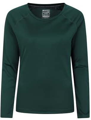 Mountain Warehouse Endurance Womens Long Sleeve Top | Lightweight & Breathable Ladies Tee for Comfort, Moisture Wicking & Quick Drying for Comfort, For Running, Gym & Hiking