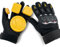 Silfrae Longboard Slider Skating Handschuhe Longboard Handschuhe mit Protect-Pucks (Schwarz/Gelb) - Zwei Block)