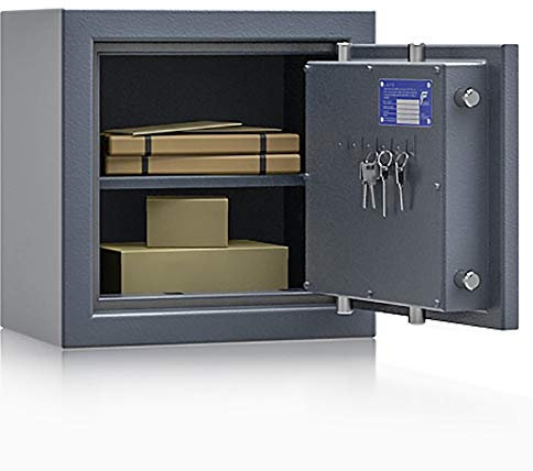 Secureo Wertschutzschrank Grad 1 EN 1143-1 Osprey 1 | H400xB400xT270 | Elektronikschloss | ECB-S Zertifiziert | 1 Fachboden | 42 kg