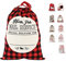 LessMo Noël Sac de Toile, Grand Sac en Toile avec Cordon de Serrage, DIY Sac en Coton Party Favors pour Le Stockage de Grands Paquets de Noël