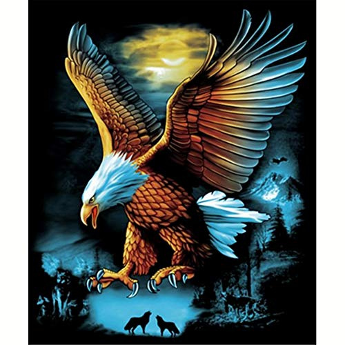 5D Diamond Painting Full Set, Diamant Painting Kinder Adler DIY Malen Nach Zahlen Erwachsene, Diamant Malerei für Haus, Hauptwanddekor 30X40cm