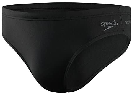 Speedo Men's Essential Eco Endurance+ 7cm Swimming Briefs| Chlorine Resistant | Recycled Fabric | Swim Fitness | Training | Holiday, Black, 28
