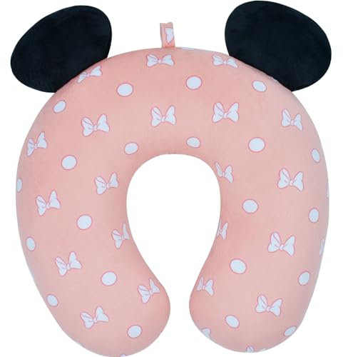 Ful Disney Minnie Mouse Travel Neck Pillow for Airplane, Pink, One Size, Disney Portable Travel Neck Pillow