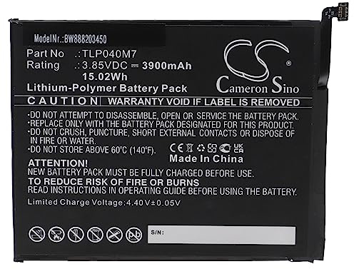 vhbw Akku Ersatz für Alcatel TLP040M1 | TLP040M7 für Tablet Pad (3900 mAh, 3,85 V, Li-Polymer)