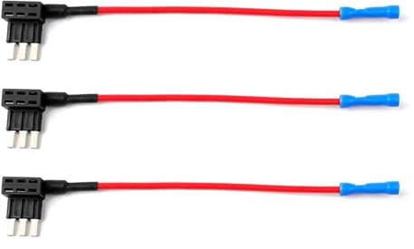 3 groupes 12V voiture Split fusibles, micro 3 broches 16 AWG voiture circuit supplémentaire Split fusibles en ligne porte - fusibles accessoires de voiture 9 pouces