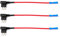 3 groupes 12V voiture Split fusibles, micro 3 broches 16 AWG voiture circuit supplémentaire Split fusibles en ligne porte - fusibles accessoires de voiture 9 pouces