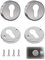 OHYER 2 Set Schlüsselrosette Schlüsselloch Abdeckung Keyhole Cover Rosette Edelstahl mit 4 SchraubenTürschloss Striker Cover für Zimmertüren Silber (2 Obere Abdeckungen + 2 Untere Abdeckungen)