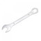 sourcing map Llave combinada delgada con extremo acodado de 6 puntas y extremo abierto en ángulo, sistema métrico de acero al carbono cromado espejo, 32 mm