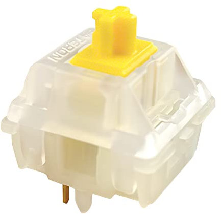 kutethy Gateron Cap Switches Cap Milky Yellow Golden Switch Factory Schmierung für mechanische Tastaturschalter 5-polig (108 Stück, Milky Yellow)