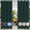 Ufamiluk Cortinas pergolas Exterior Impermeable con Ojales Superior y Inferior Cortina para pergola Exterior terraza Jardin Porche Verde Oscuro 1 Pieza 270x205cm