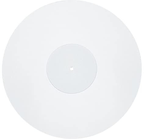 Ronyme Acryl-Plattenspieler-Matte Slipmat Plattenteller-Matte verbessert den Klang für Vinyl-Plattenspieler, Weiß