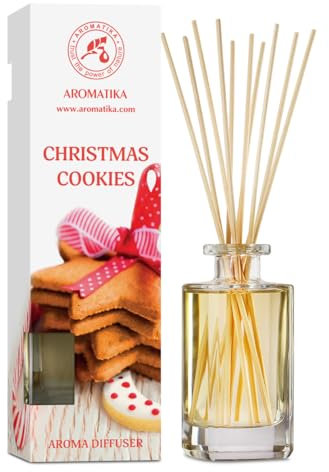 Weihnachtsplätzchen Aroma Diffusor - 160ml - Duftvase - Raumduft - Lufterfrischer - Weihnachtsplätzchen Duftdiffusor - Geschenk - Raumbeduftungsmittel - Reed Diffuser