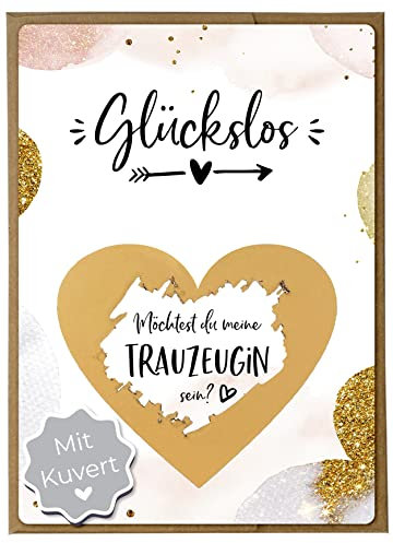 Joli Coon Rubbelkarte Trauzeugin fragen mit Kuvert - Willst du meine Trauzeugin sein
