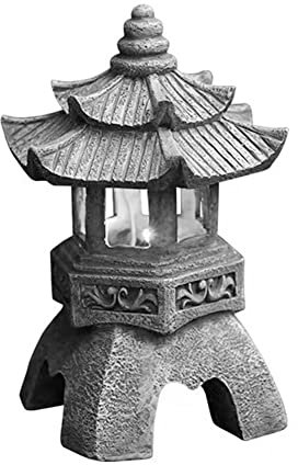 Farol LED solar de la pagoda de St que no se decolora, lámpara de torre zen y torre St para balcón