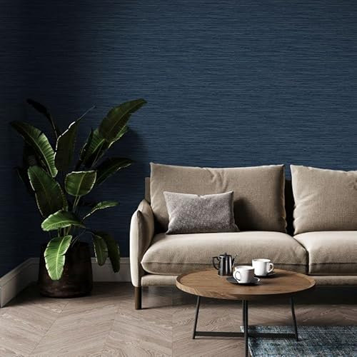 Superfresco Easy Navy Serenity Textured Wallpaper | Paste The Wall | Navy Texture | Eco-Friendly