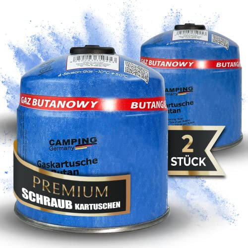 Magnum ® 2x Gaskartuschen mit Schraubventil 500 g - Gaskartuschen Campingkocher nach EN417 ideal für Campingkocher oder Gaskocher - Gaskartusche mit Schraubgewinde für Unkrautbrenner