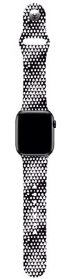 Ted Baker Black & White Silicone Strap for Apple Watch® (Model: BKS38S213B0), Black/White, Modern