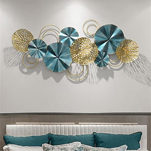 HJDSUDU 3D Metall Kreative Kunst Geometrie Wanddekoration, Handgefertigte DIY Wandskulpturen Natur Home Art Dekoration Und Moderne Leichte Luxusgeschenke Für Wohnzimmer Schlafzimmer,118x58cm