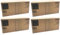 Tradineur - Pack de 4 Cajas de 24 Vasos Modelo Tubo - Capacidad: 320 ml - Fabricado en Vidrio Resistente - Apto para lavavajillas - Tamaño Aprox: Ø 6 x 16,5 cm - 96 Uds Totales
