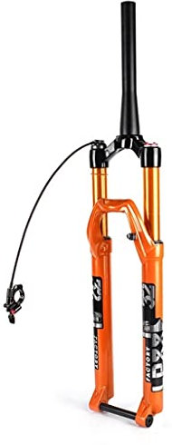 27,5 Forcella per Bici MTB da 29 Pollici, Forcella per Sospensione pneumatica con Blocco remoto per Bicicletta da Montagna Perno Passante 100 * 15 mm con Regolazione dell'estensione dello smorzamento