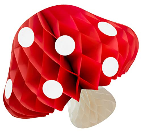 Angoily Wabenkugel Hochzeitsdekorationen Pilz-waben-ornament Dekoration Für Hochzeitsfeiern Camping-partyzubehör Deko Für Die Waldparty Weißer Karton Partybedarf Schreibtisch Rot 3d
