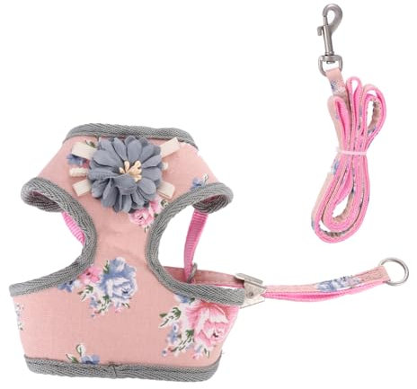 Supvox 1satz Verstellbares Hundegeschirr Und Leine Für Welpen Atmungsaktives Brustgeschirr Für Kleine Und Mittelgroße Hunde Sicheres Und Bequemes Design Mit Gleichmäßiger