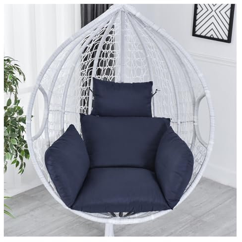 AFIONA Eierstuhl-Kissen,Weich,Leicht Zu Reinigen,Hängekorb-Sitz,Schaukelstuhl-Kissen-Ersatz,Schaukelstuhl-Kissen für Drinnen und Draußen mit Kopfstütze und Armlehne,für Terrasse,Garten,Sofa,Schlafzimm